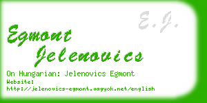 egmont jelenovics business card